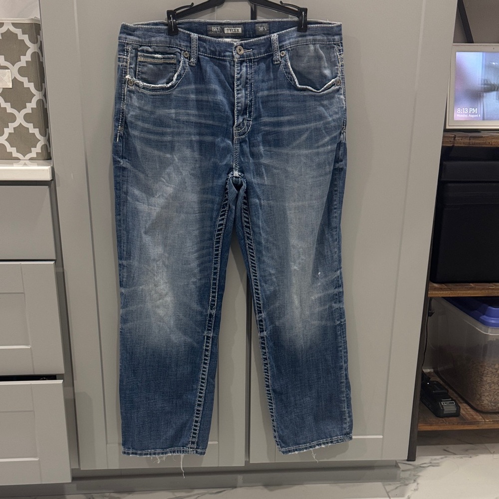 BKE Relaxed Fit Distressed Blue Jeans